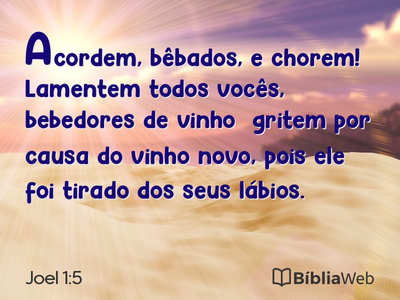 Joel 1:5 em imagem para compartilhar