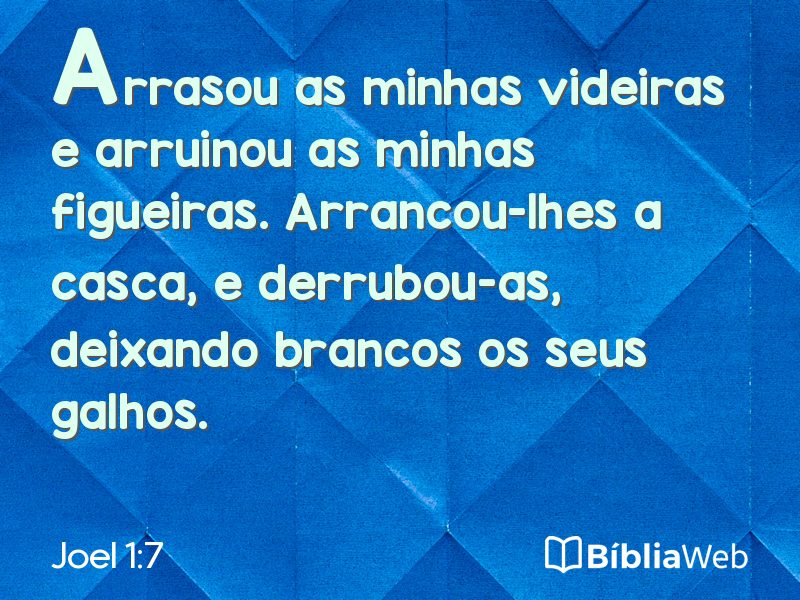 Joel 1:7 em imagem para compartilhar