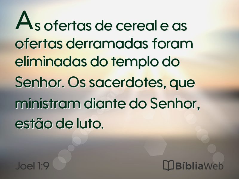 Joel 1:9 em imagem para compartilhar