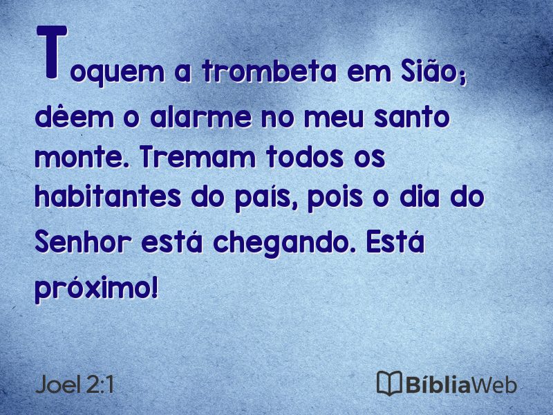 Joel 2:1 em imagem para compartilhar
