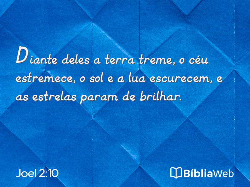 Joel 2:10 em imagem para compartilhar