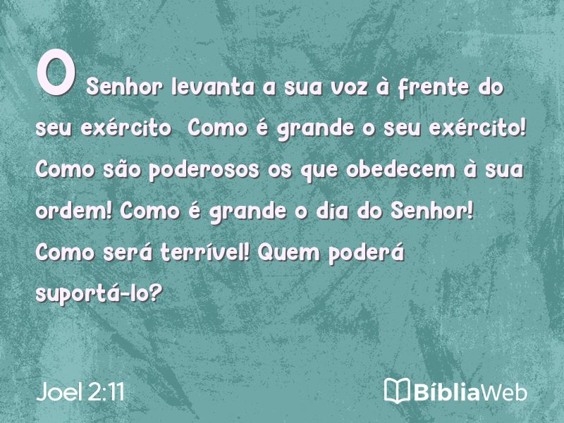 Joel 2:11 em imagem para compartilhar