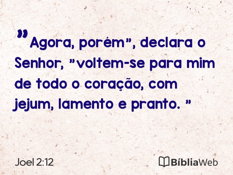 Joel 2:12 em imagem para compartilhar