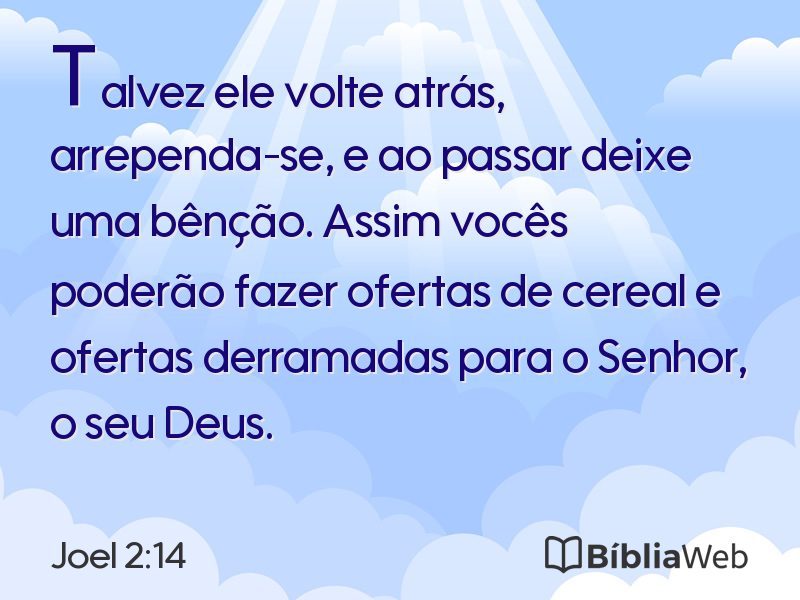 Joel 2:14 em imagem para compartilhar