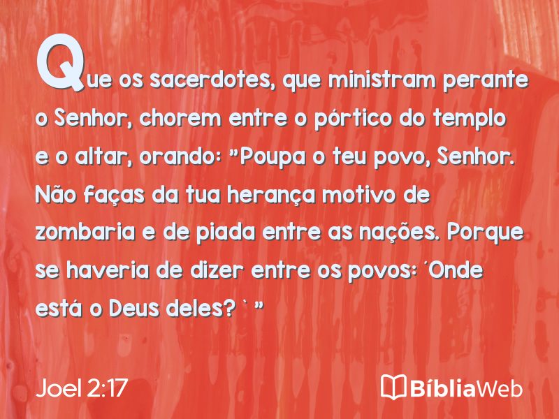 Joel 2:17 em imagem para compartilhar