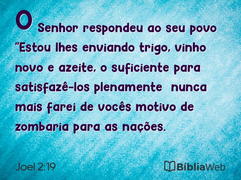 Joel 2:19 em imagem para compartilhar