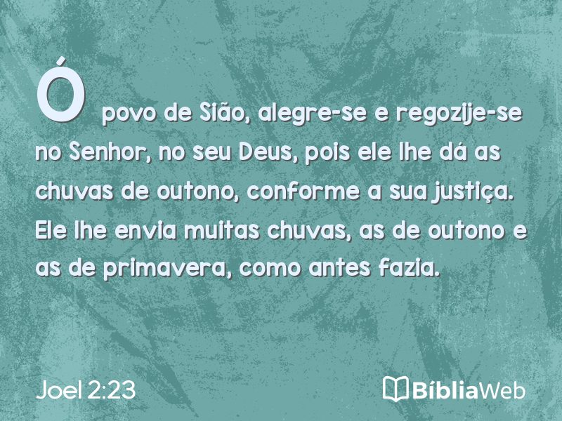 Joel 2:23 em imagem para compartilhar