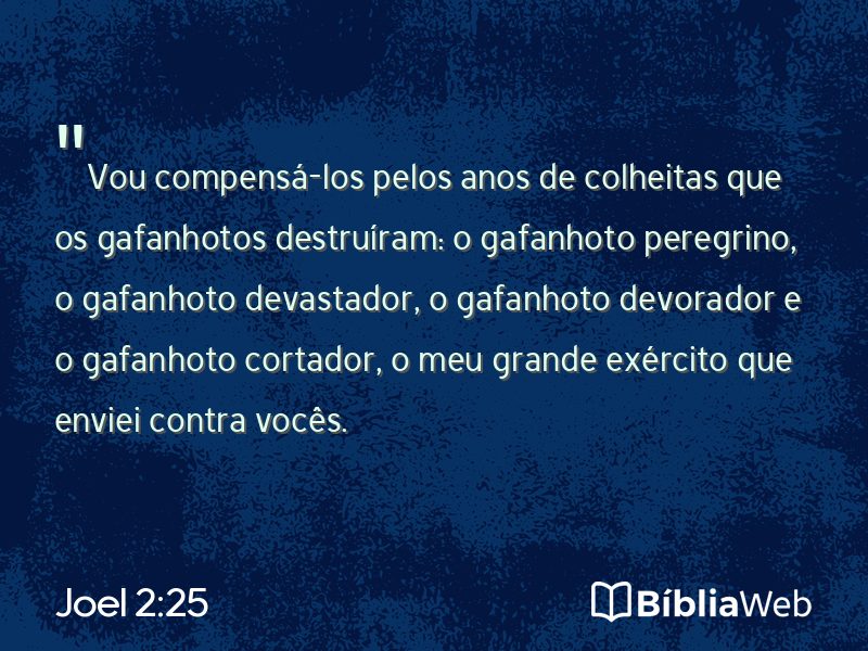 Joel 2:25 em imagem para compartilhar