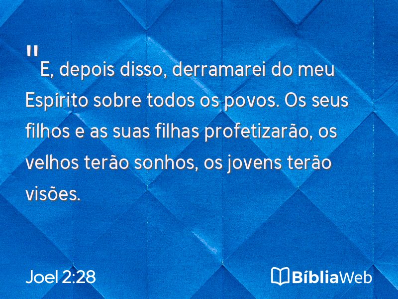 Joel 2:28 em imagem para compartilhar