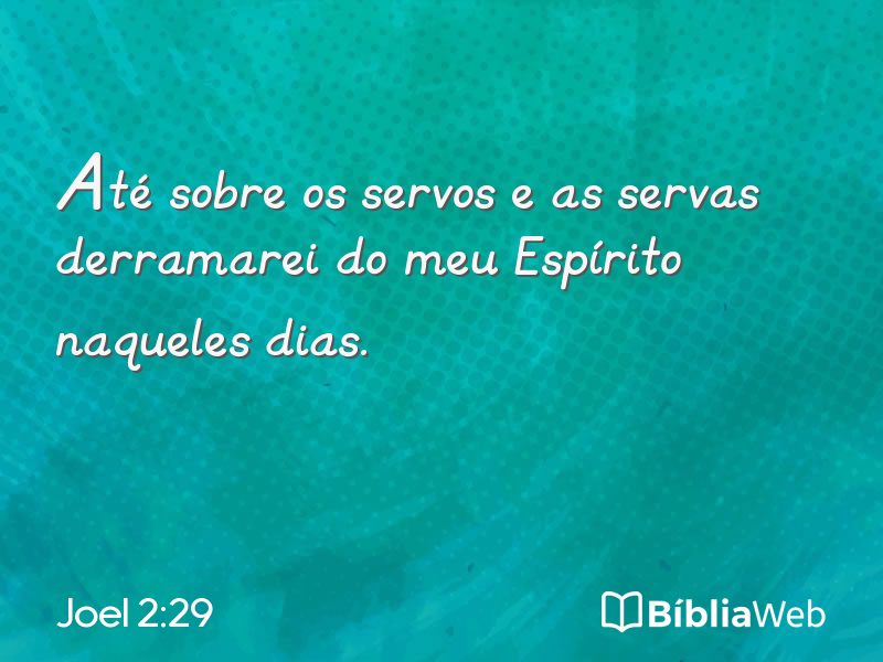 Joel 2:29 em imagem para compartilhar