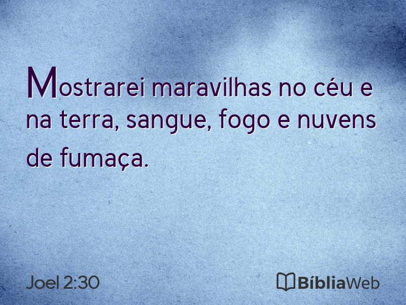 Joel 2:30 em imagem para compartilhar