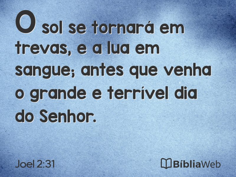 Joel 2:31 em imagem para compartilhar