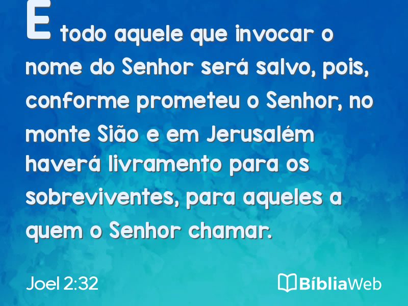 Joel 2:32 em imagem para compartilhar