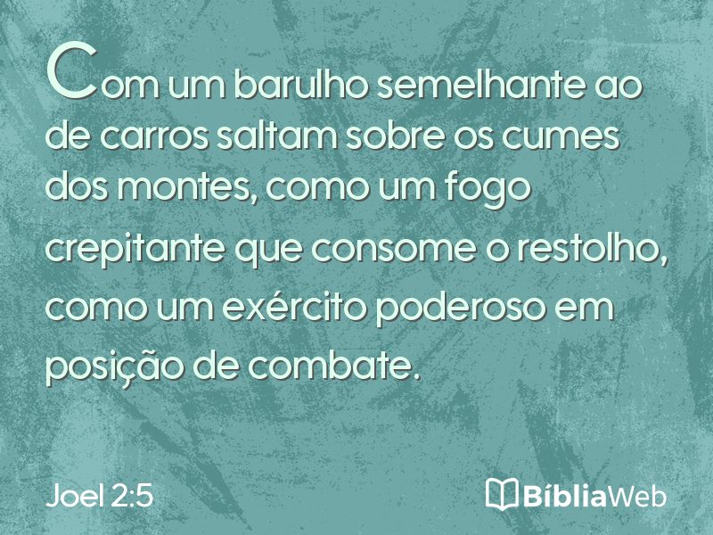 Joel 2:5 em imagem para compartilhar
