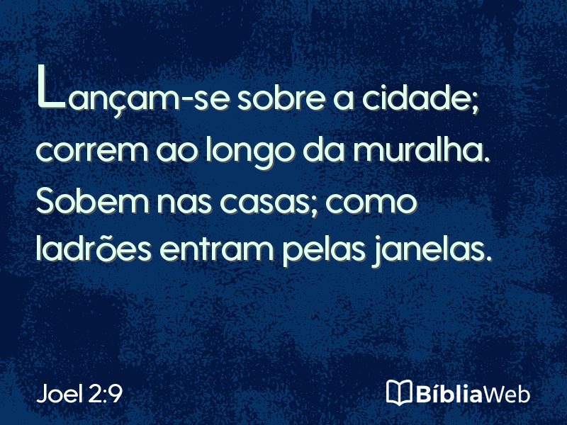 Joel 2:9 em imagem para compartilhar