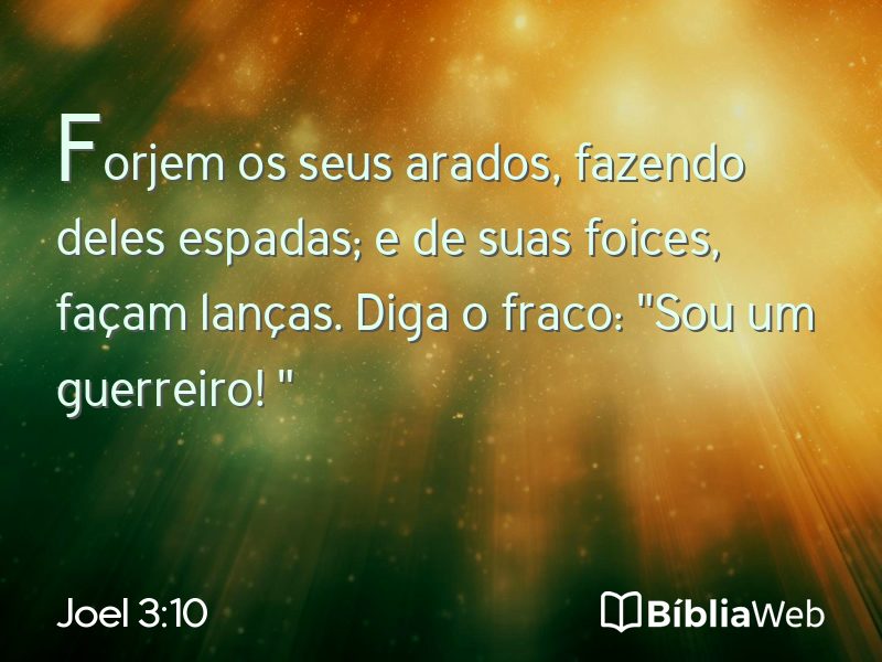 Joel 3:10 em imagem para compartilhar