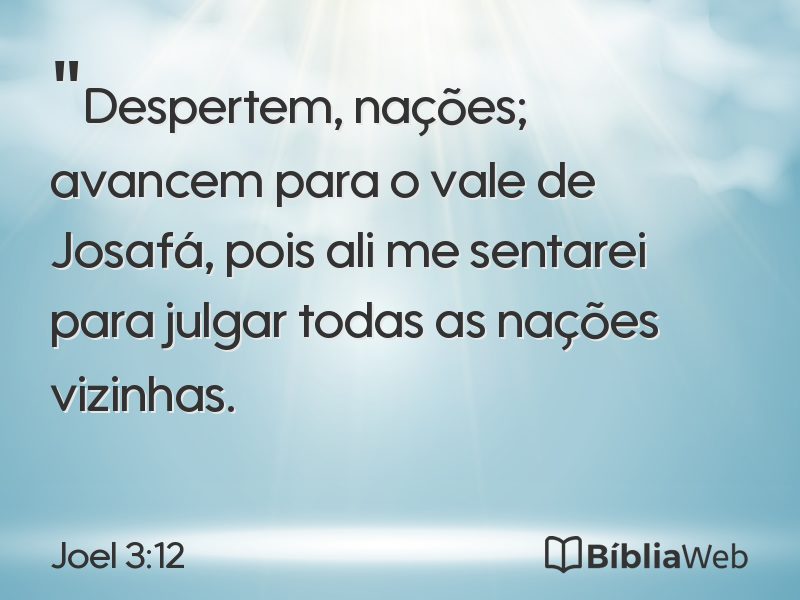 Joel 3:12 em imagem para compartilhar
