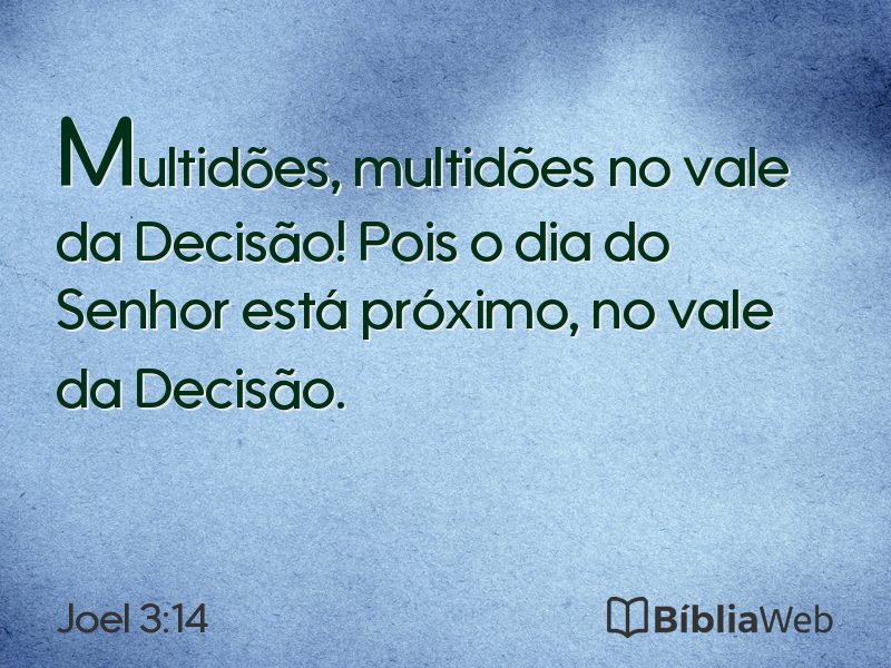Joel 3:14 em imagem para compartilhar