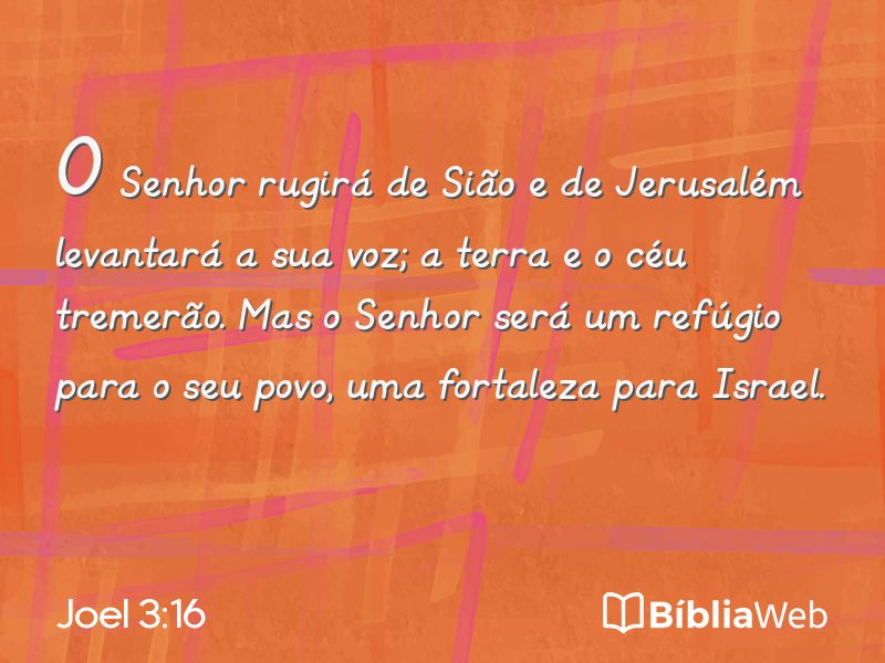 Joel 3:16 em imagem para compartilhar
