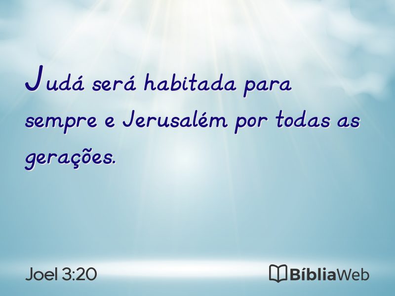 Joel 3:20 em imagem para compartilhar