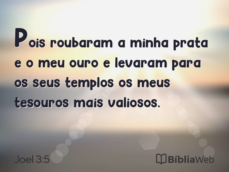 Joel 3:5 em imagem para compartilhar