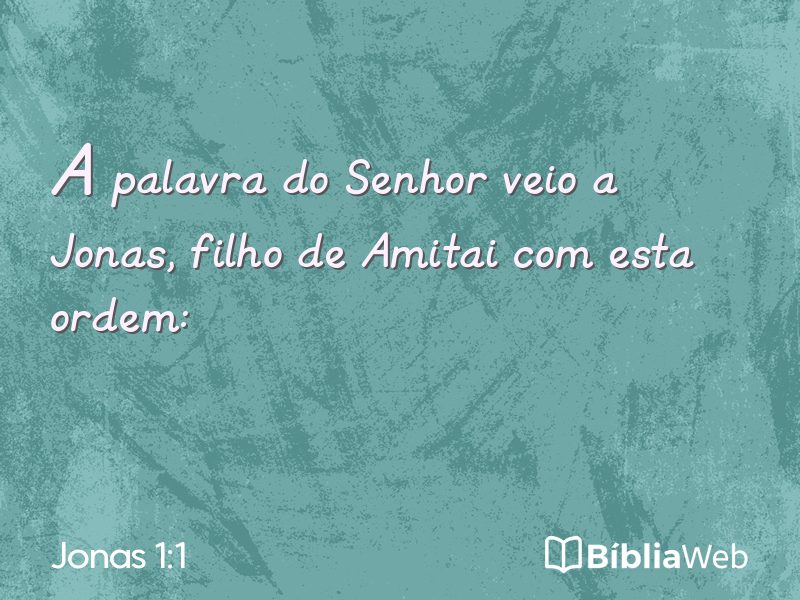 Jonas 1:1 em imagem para compartilhar