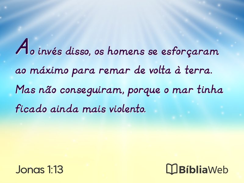 Jonas 1:13 em imagem para compartilhar