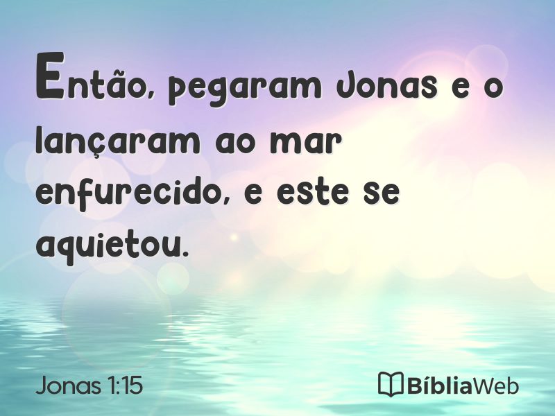Jonas 1:15 em imagem para compartilhar