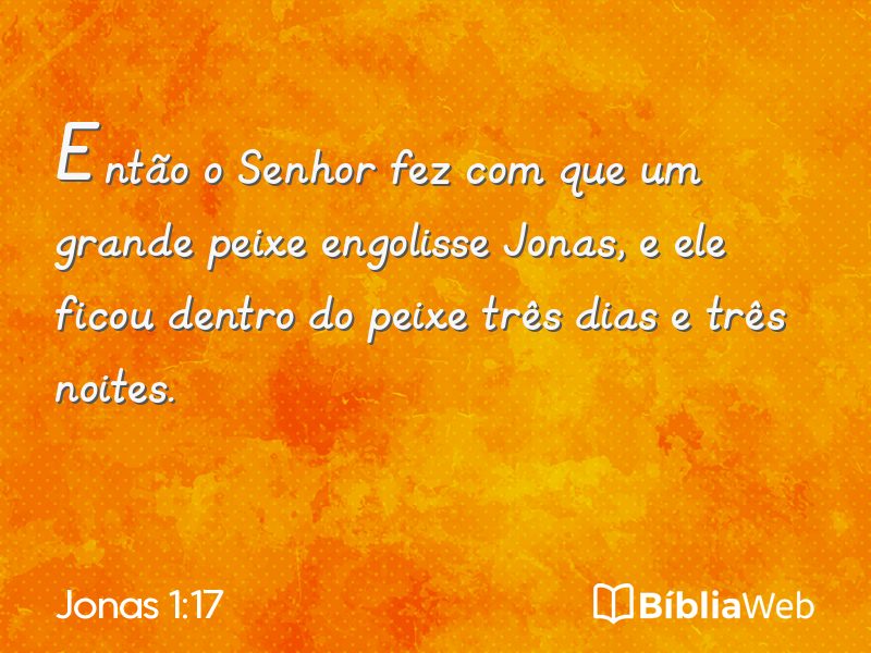 Jonas 1:17 em imagem para compartilhar