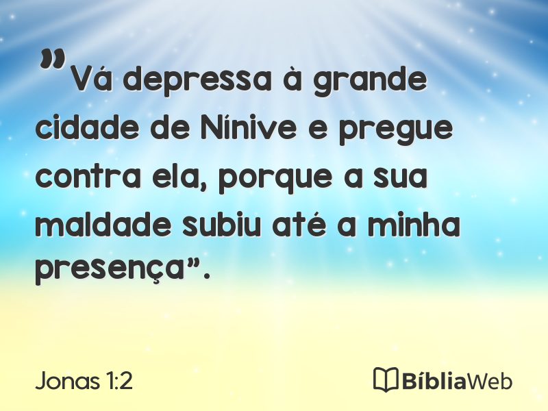 Jonas 1:2 em imagem para compartilhar