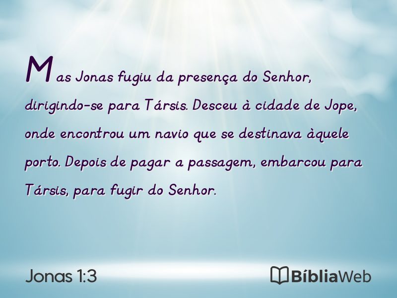 Jonas 1:3 em imagem para compartilhar