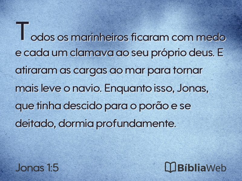 Jonas 1:5 em imagem para compartilhar