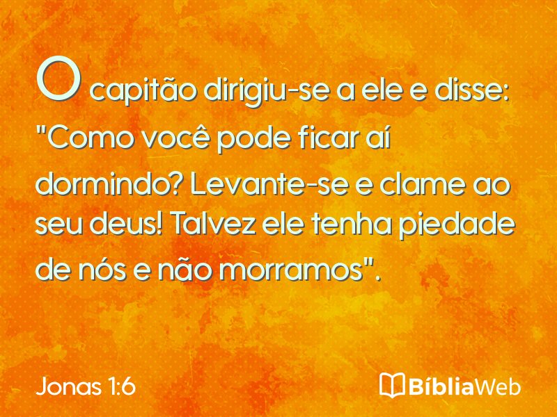 Jonas 1:6 em imagem para compartilhar