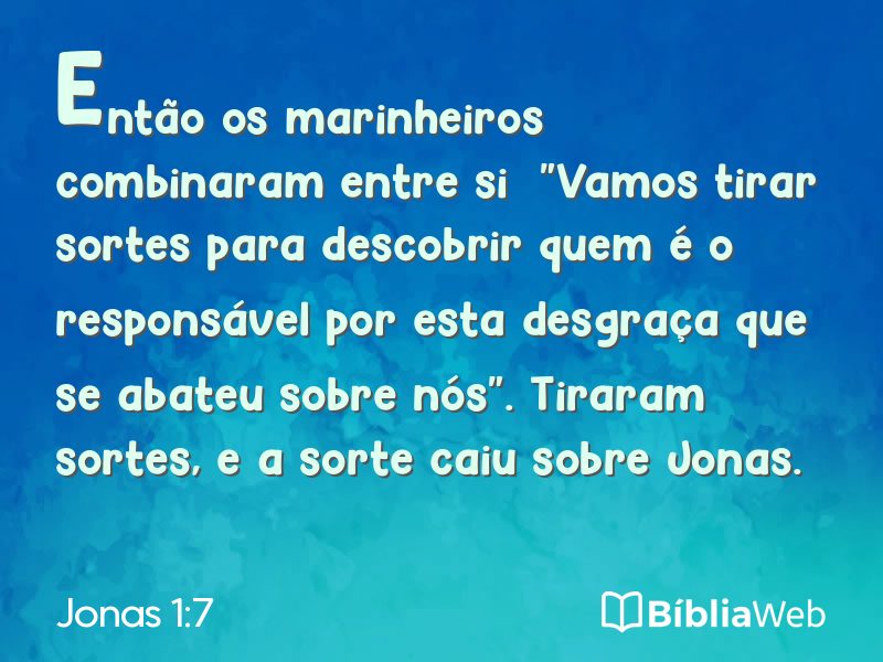 Jonas 1:7 em imagem para compartilhar