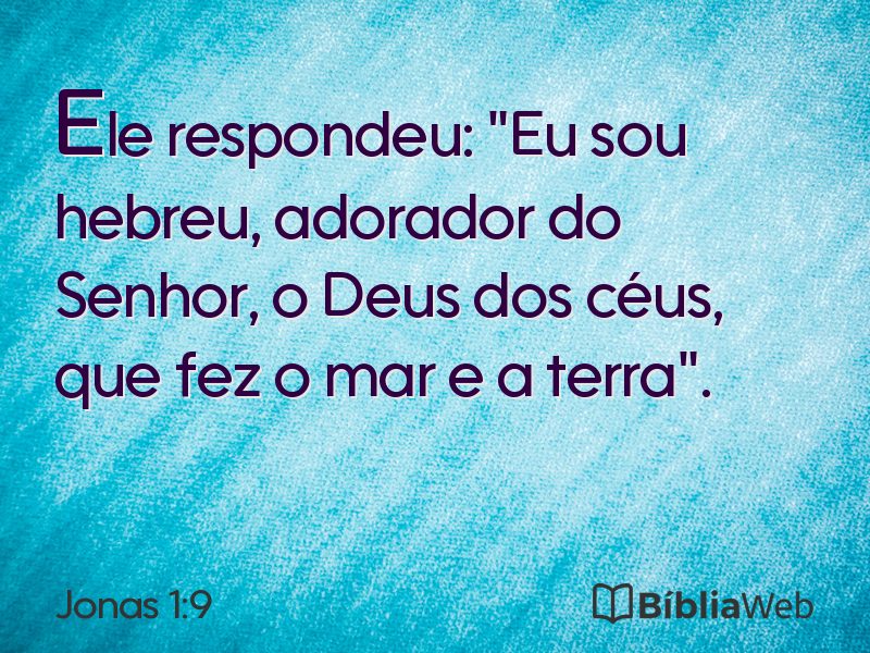 Jonas 1:9 em imagem para compartilhar