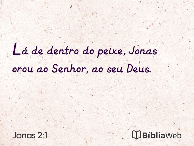 Jonas 2:1 em imagem para compartilhar