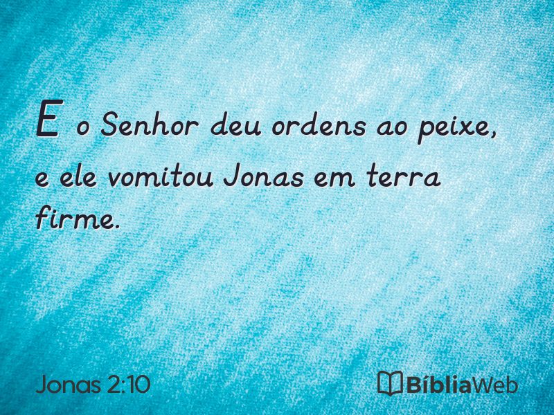 Jonas 2:10 em imagem para compartilhar
