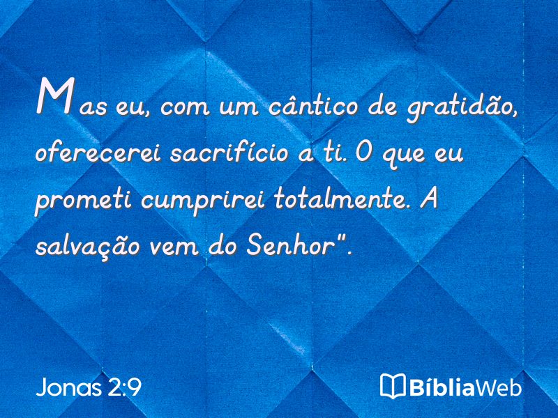 Jonas 2:9 em imagem para compartilhar