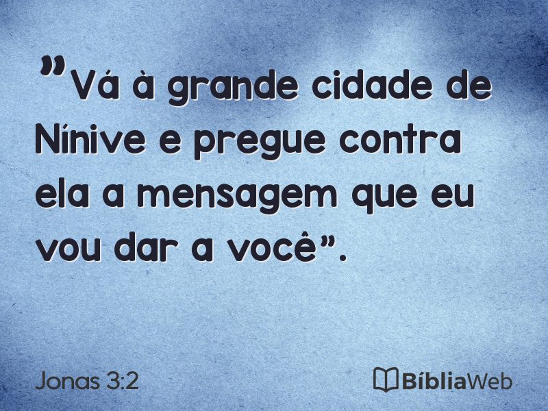 Jonas 3:2 em imagem para compartilhar