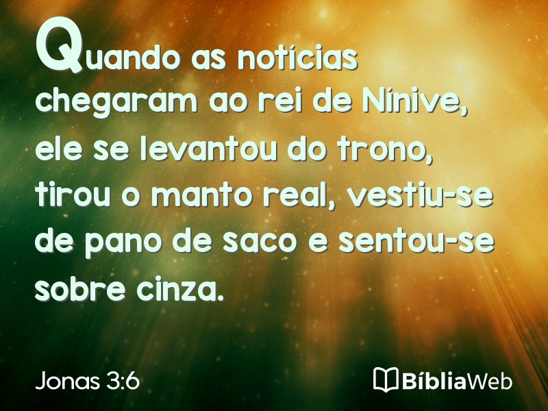 Jonas 3:6 em imagem para compartilhar