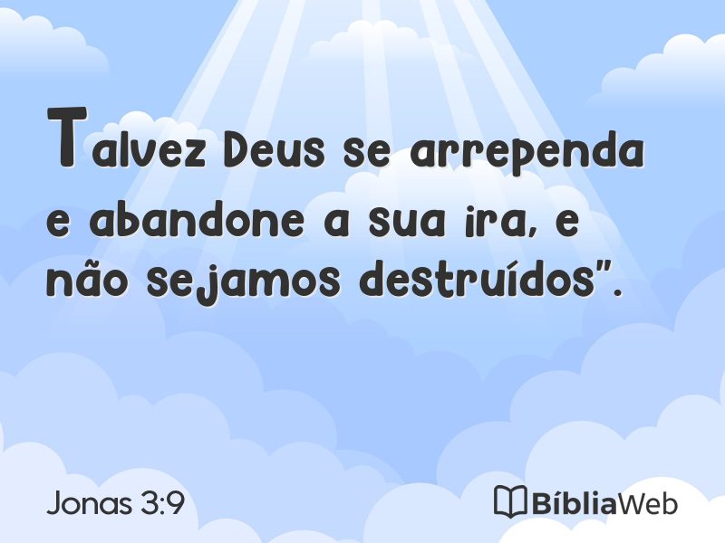 Jonas 3:9 em imagem para compartilhar