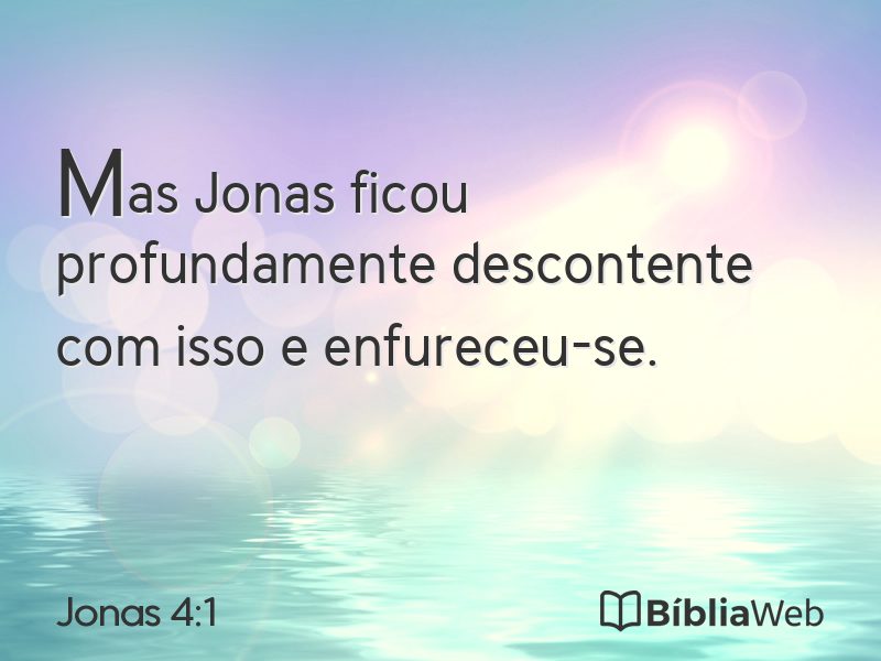 Jonas 4:1 em imagem para compartilhar