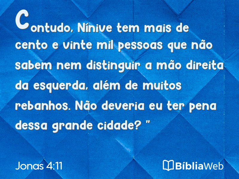Jonas 4:11 em imagem para compartilhar