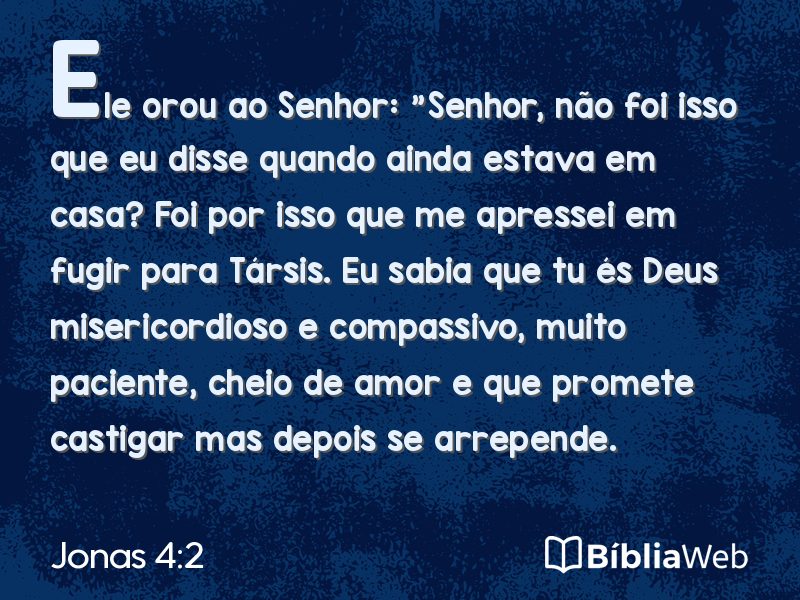 Jonas 4:2 em imagem para compartilhar