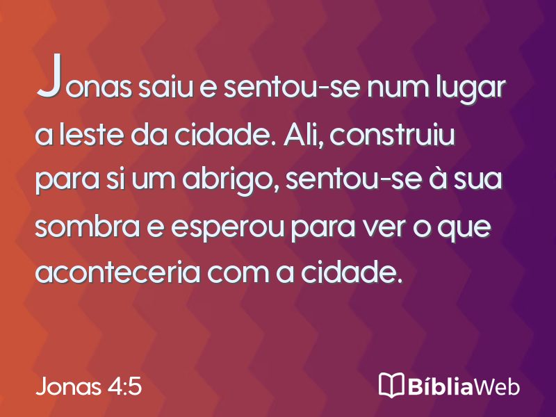 Jonas 4:5 em imagem para compartilhar