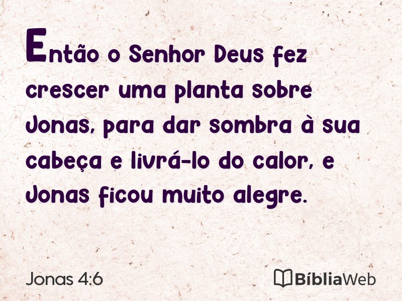 Jonas 4:6 em imagem para compartilhar