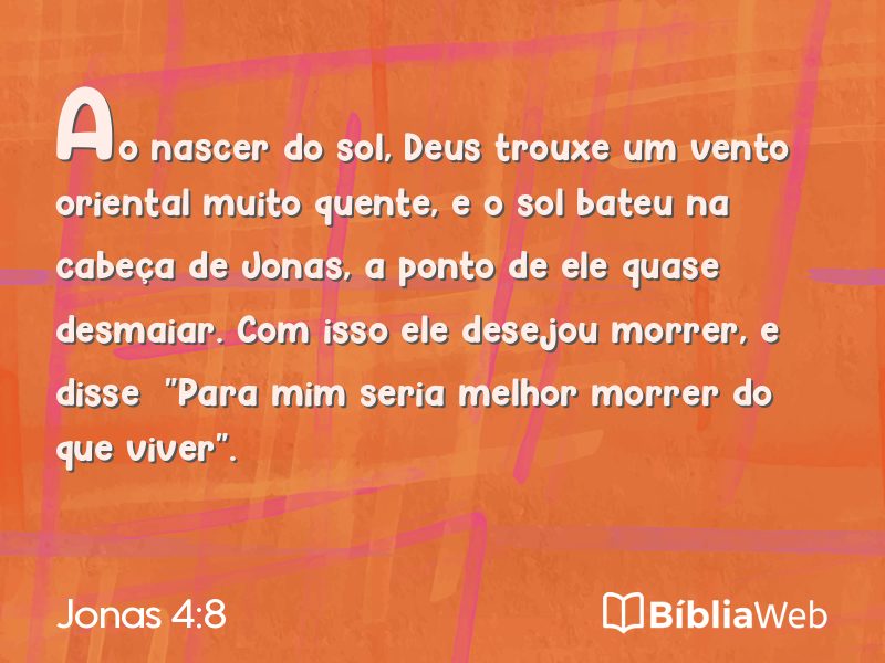 Jonas 4:8 em imagem para compartilhar