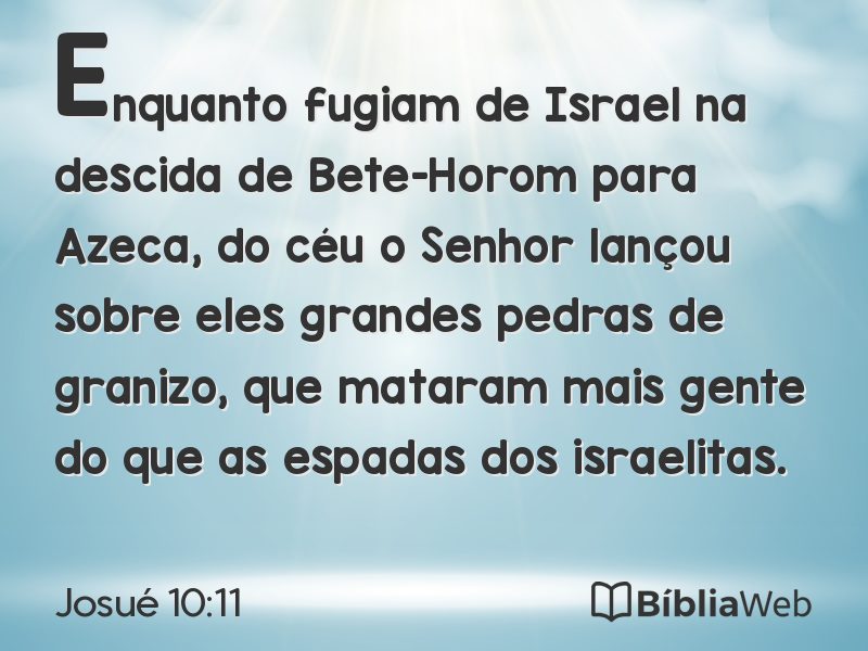 Josué 10:11 em imagem para compartilhar