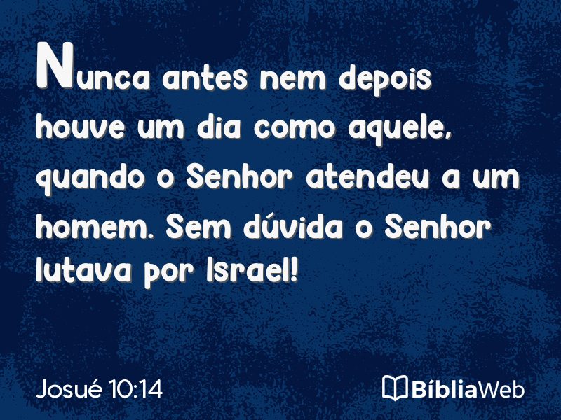Josué 10:14 em imagem para compartilhar