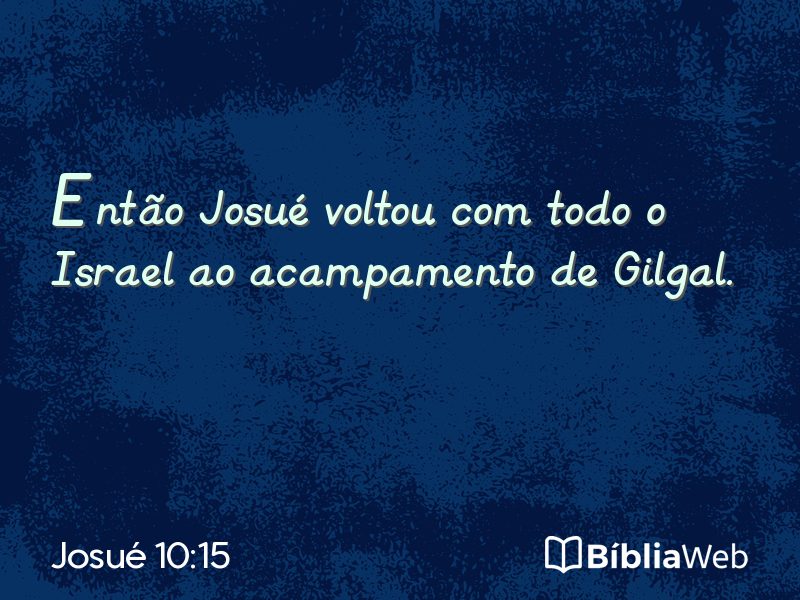 Josué 10:15 em imagem para compartilhar